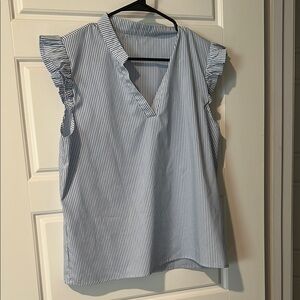 Blue Striped Women's Top
